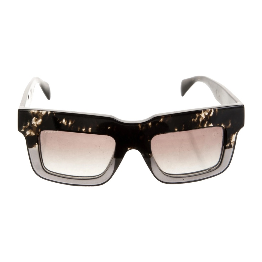 Prada Rectangular Sunglasses Black & Tortoiseshel… - image 1